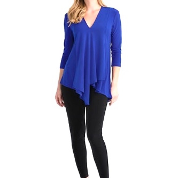 JOSEPH RIBKOFF v-neck tunic in royal sapphire - Picture 8 of 9